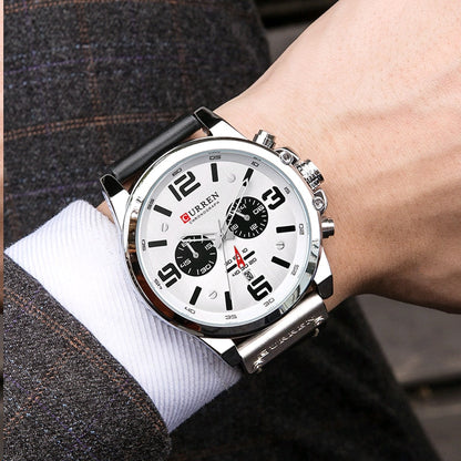CURREN 8314 Luxury Brand Quartz Men Watch Military Waterproof Leather Strap Sport Mens Watches Fashion Casual Male Clock часы