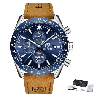 Men Watches Brand Luxury Silicone Strap Waterproof Sport Quartz Chronograph Military Watch Men Clock Relogio Masculino L Brown Silver Blue