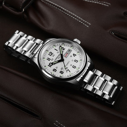Luxury Brand Watch Men Quartz Watches Luminous Hands Waterproof Solid Stainless Steel Men Clock Relogio Masculino