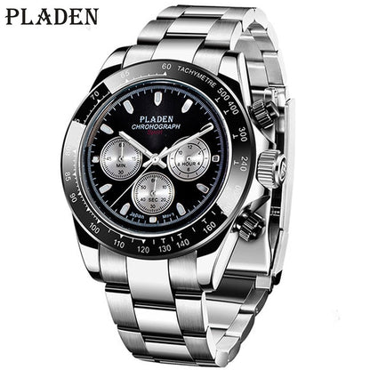 New Watch For Men Luxury Stainless Steel Chronograph Sport Wristwatch Business Luminous Dive male Clock