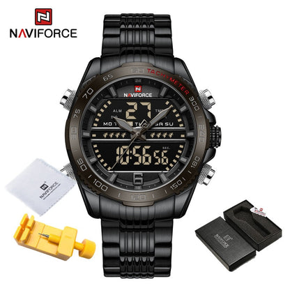 Digital Sport Watch For Men Steel Waterproof Chronograph Clock Fashion Luminous Quartz Wrist watches
