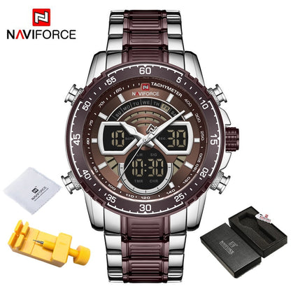 Men Watches Luxury Original Quartz Digital Analog Sport Wrist Watch for Men Waterproof Stainless Steel Clock