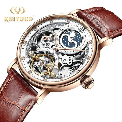 New Men Mechanical Skeleton Watches Automatic Watch Men Tourbillon Sport Clock Casual Business Moon Wrist Watch