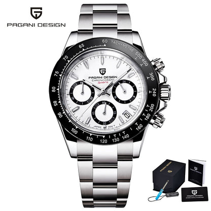 Men Watches Quartz Business Watch Men Watches Top Brand Luxury Watch Men Chronograph VK63 Reloj Hombre White, China