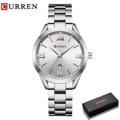 New Gold Watch Women Watches Ladies 9007 Steel Women Bracelet Watches Female Clock Relogio Feminino Montre Femme silver box