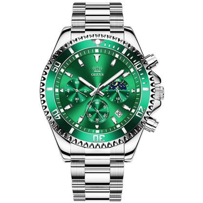 OLEVS Men Watches Fashion Waterproof Quartz Wrist Watch Men Top Brand Luxury Stainless Steel Strap Sport Date Clock Male