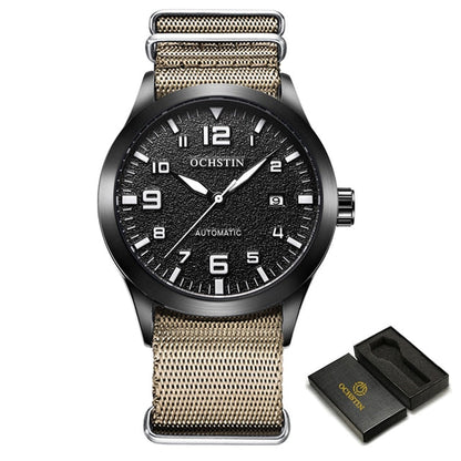 New Men Ochstin Automatic Mechanical Watch Luxury Casual Dress Military Outdoor Sports Army Mens Wristwatches Waterproof Male Clock