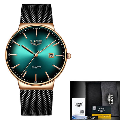 Classic Women Rose Gold Top Brand Luxury Ladies Dress Business Fashion Casual Waterproof Watches Quartz Calendar Wristwatch