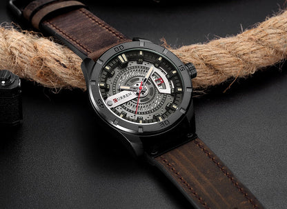 New Men Military Sports Watches Men Quartz Date Clock Man Casual Leather Wrist Watch Relogio Masculino
