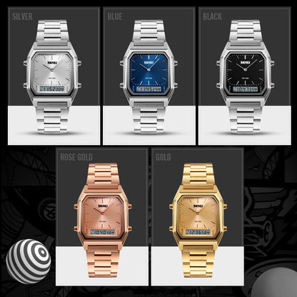 SKMEI New Sport Watch For Man Fashion Casual Quartz Wristwatches Digital Chronograph Back Light Waterproof Watch Dual Time 1220