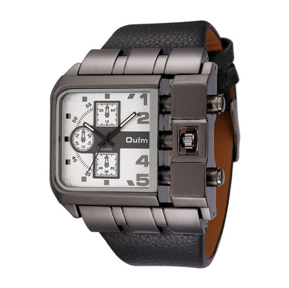 Casual Wristwatch Square Dial Wide Strap Men Quartz Watch Luxury Brand Male Clock Super Big Men Watches montre homme
