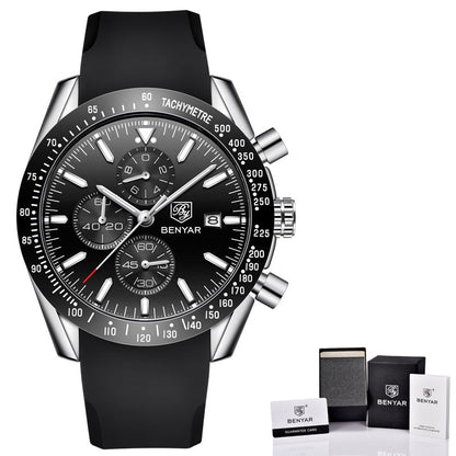 Men Watches Brand Luxury Silicone Strap Waterproof Sport Quartz Chronograph Military Watch Men Clock Relogio Masculino