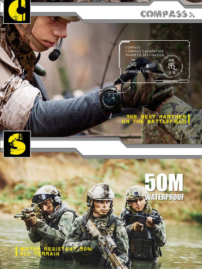 New Men Sport Digital watch Hours Running Swimming Military Army watches Altimeter Barometer Compass waterproof 50m