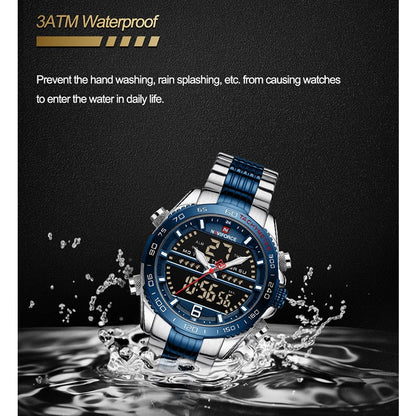 Digital Sport Watch For Men Steel Waterproof Chronograph Clock Fashion Luminous Quartz Wrist watches