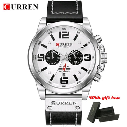 CURREN 8314 Luxury Brand Quartz Men Watch Military Waterproof Leather Strap Sport Mens Watches Fashion Casual Male Clock часы