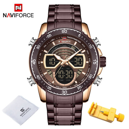 Men Watches Luxury Original Quartz Digital Analog Sport Wrist Watch for Men Waterproof Stainless Steel Clock