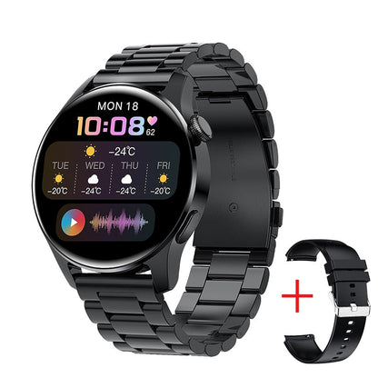 New Bluetooth Call Smart Watch Men Full Touch Sport Fitness Watches Waterproof Heart Rate Steel Band Smartwatch Android iOS