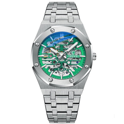 New Men Chenxi Automatic Watches Top Brand Mechanical Tourbillon Wrist Watch Waterproof Business Stainless Steel Sport Men Watches