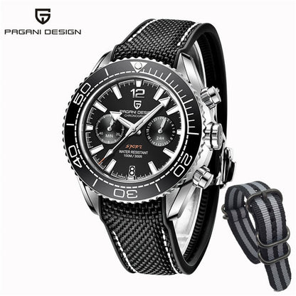 New Diver Watch Men 10Bar Waterproof Date Clock Sport Watches Top Brand Mens Quartz Wrist watch Relogio Masculino Silicone black, China