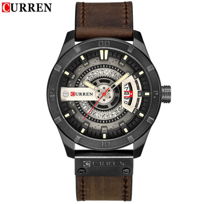 New Men Military Sports Watches Men Quartz Date Clock Man Casual Leather Wrist Watch Relogio Masculino