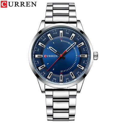 Simple Style Men Watches Quartz Wristwatches Stainless Steel Band Clock Male