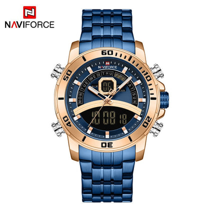 Luxury Watches For Men Fashion Business Digital Wristwatch Military Sport Quartz Man Watch Steel Band Waterproof Clock