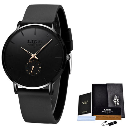 LIGE New Silicone Watches Mens Casual Fashion Sport Waterproof Clock Top Brand Luxury Quartz Men Watch