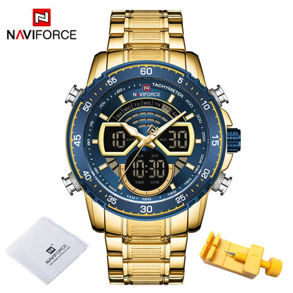 Men Watches Luxury Original Quartz Digital Analog Sport Wrist Watch for Men Waterproof Stainless Steel Clock