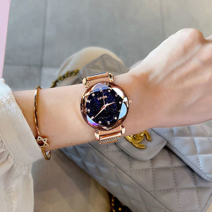 Brand Women Watches Fashion Square Ladies Quartz Watch Bracelet Set Green Dial Simple Rose Gold Mesh Luxury Women Watches