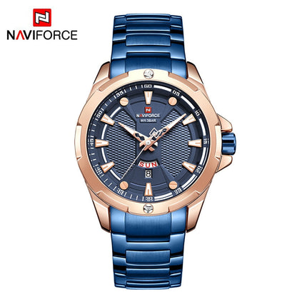 Luxury Gold Watch Men New Military Sport Quartz Wristwatch Casual Clock Stainless Steel Waterproof Watches RGBE