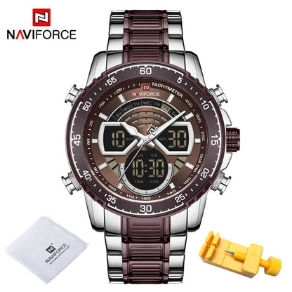 Men Watches Luxury Original Quartz Digital Analog Sport Wrist Watch for Men Waterproof Stainless Steel Clock