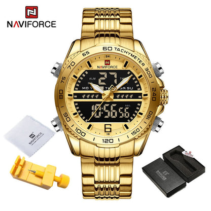 Digital Sport Watch For Men Steel Waterproof Chronograph Clock Fashion Luminous Quartz Wrist watches