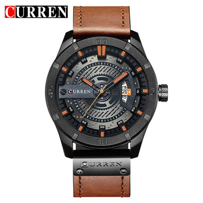 New Men Military Sports Watches Men Quartz Date Clock Man Casual Leather Wrist Watch Relogio Masculino