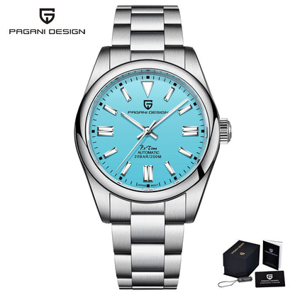 New Men Pagani Design Automatic Watch Stainless Steel Simple Mechanical Wrist watch Japanese Sports Luxury Sapphire Glass Clock