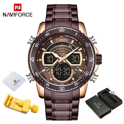 Men Watches Luxury Original Quartz Digital Analog Sport Wrist Watch for Men Waterproof Stainless Steel Clock RGCE BOX