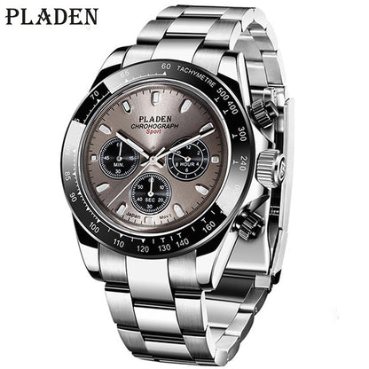 New Watch For Men Luxury Stainless Steel Chronograph Sport Wristwatch Business Luminous Dive male Clock