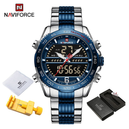 Digital Sport Watch For Men Steel Waterproof Chronograph Clock Fashion Luminous Quartz Wrist watches SBEBE BOX