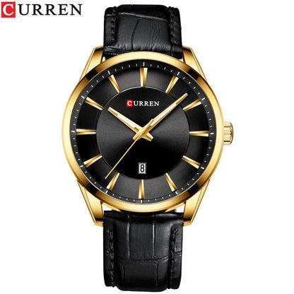 Quartz Watches for Men Leather Strap Male Wristwatches Top Luxury Brand Business Men Clock  45 mm Reloj Hombres