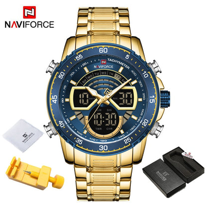 Men Watches Luxury Original Quartz Digital Analog Sport Wrist Watch for Men Waterproof Stainless Steel Clock