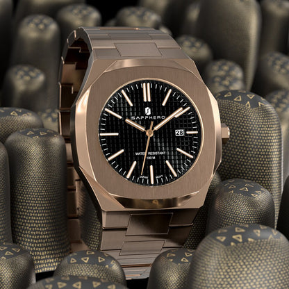 Men Watch 100M Waterproof Stainless Steel Quartz Movement Casual Business Style Wristwatch Luxury Elegant