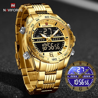 Digital Sport Watch For Men Steel Waterproof Chronograph Clock Fashion Luminous Quartz Wrist watches
