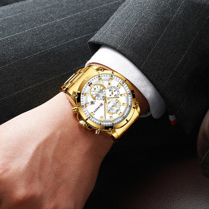 Gold Watches Men Luxury Top Brand CURREN Quartz Wristwatch Fashion Sport and Causal Business Watch Male Clock Reloj Hombres