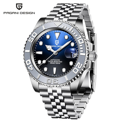 New Sports Men Mechanical Wristwatch Sapphire Luxury Automatic Watch Men Stainless Steel Waterproof Clock