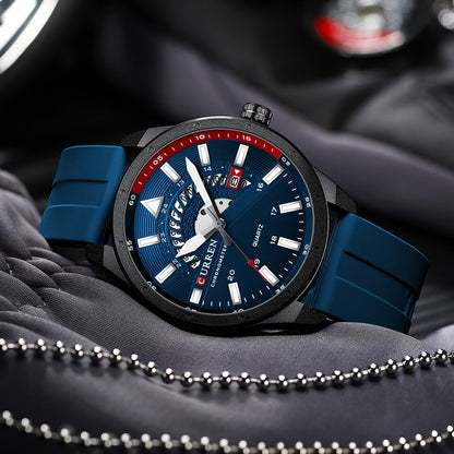 New Men Watch Top Brand Luxury Waterproof Sport Mens Watches Silicone Automatic Date Military Wristwatch