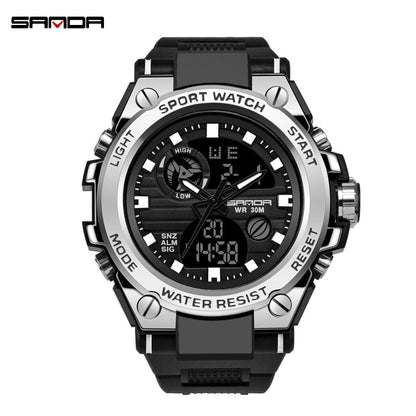 G Style Men Digital Watch Shock Military Sports Watches Fashion Waterproof Electronic Wristwatch Mens Relogios Silver Black