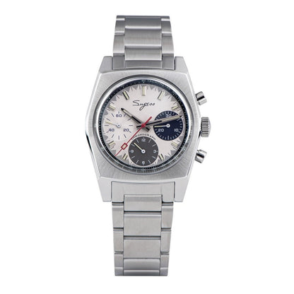 New 37mm Chronograph Watch of Men Seagull ST1902 Swan neck Movement Waterproof Mechanical Wristwatches Dome Sapphire