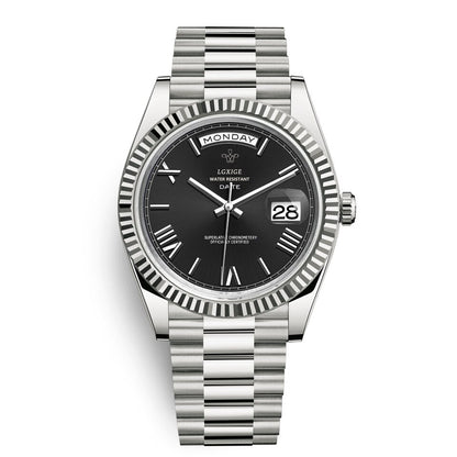 Original Casual Brand Watch Men Top Luxury Stainless Steel 3atm Waterproof daydate Business Men Fashion Wrist Watch