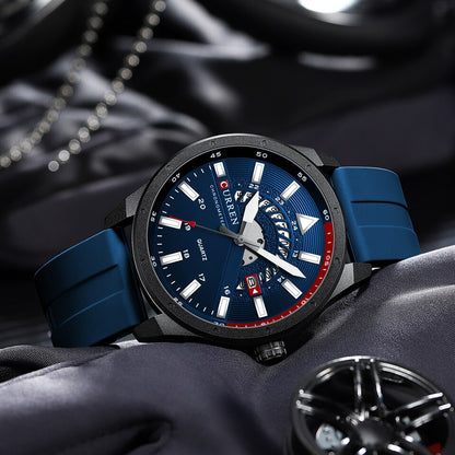 New Men Watch Top Brand Luxury Waterproof Sport Mens Watches Silicone Automatic Date Military Wristwatch
