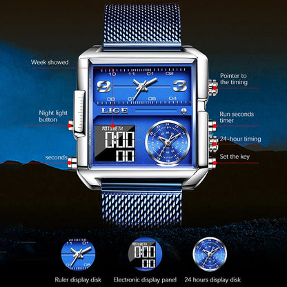 Men Quartz Digital Watch Creative Sport Watches Male Waterproof Wristwatch Montre Homme Clock Relogio Masculino