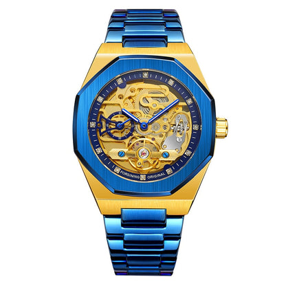 Forsining Fashion Mens Watches Automatic Mechanical Stainless Steel Fashion Business Skeleton Wrist watch Relogio Masculino